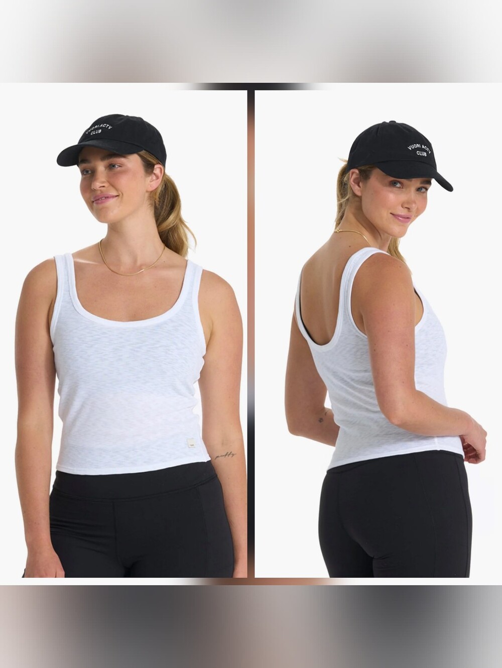 Vuori Women's Sunrise Crop Tank - White - XS - VW1013 - Picture 5 of 5